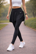 OSY Wrap Active Skirt Leggings – Black