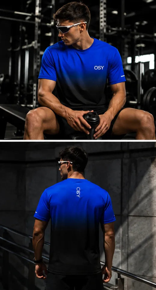 OSY Gradient Performance Tee - Cobalt Shadow