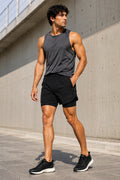 OSY Apex 2-in-1 Training Shorts - Black