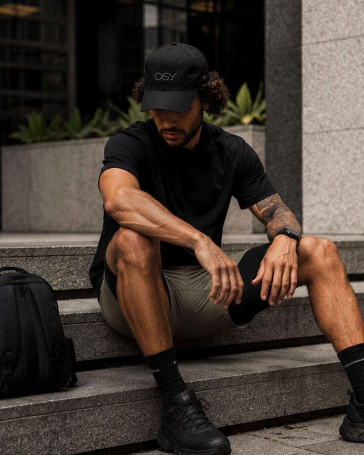OSY Apex 2-in-1 Training Shorts - Storm Olive